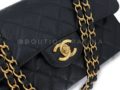 chanel blackcaviar ghw vintage shoulder bag circa 90s|Chanel Caviar Bag 1990 .